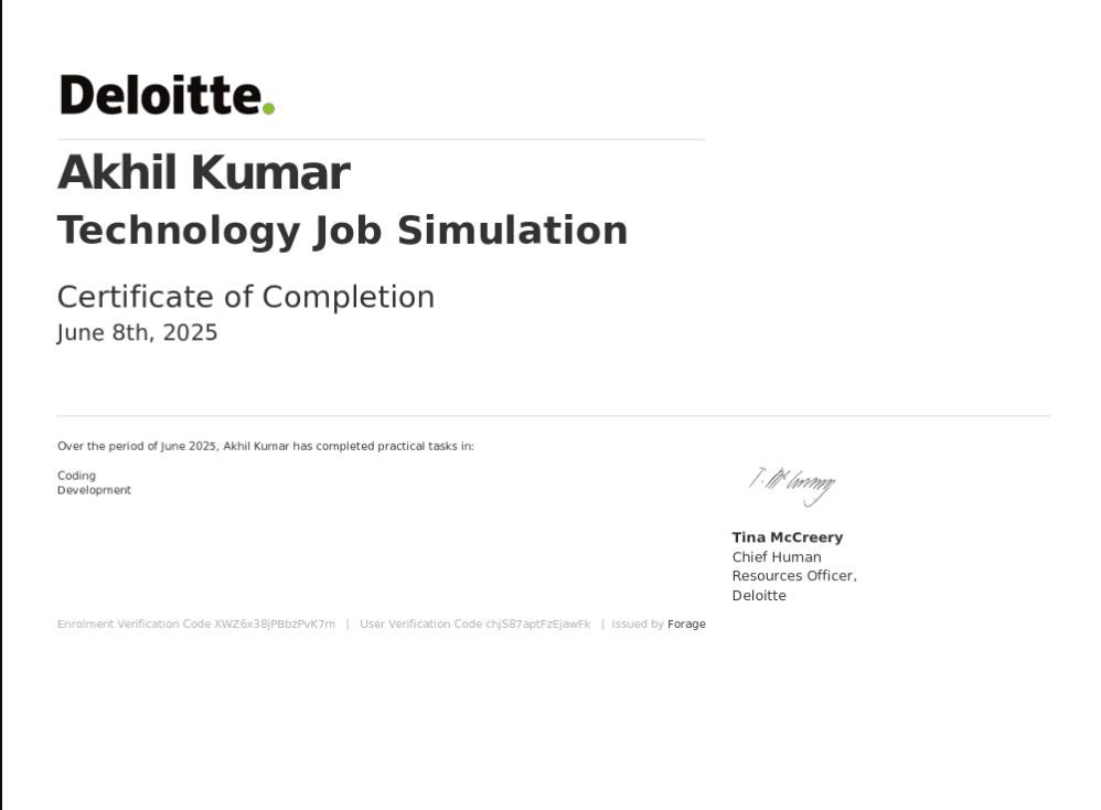Technology Job Simulation